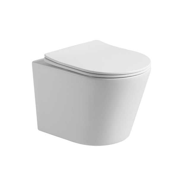 ondanks textuur AIDS Hangend toilet Julio randloos inclusief softclose zitting mat wit  48x36,5x36cm - Voordelig Design Sanitair