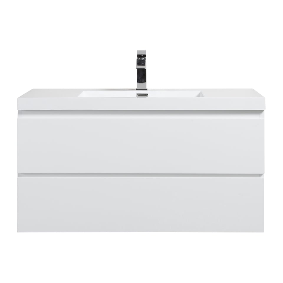 Dhr Rood Bevestigen Badkamermeubel Summer 100cm hoogglans wit - Voordelig Design Sanitair